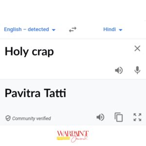 Translate holy crap in Hindi with contextual examples .